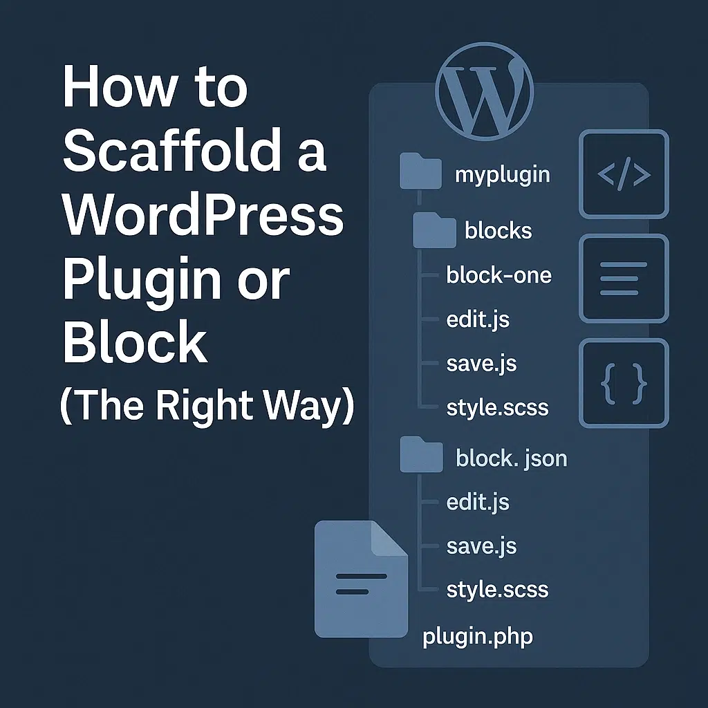 How to Scaffold a WordPress Plugin or Block (The Right Way)