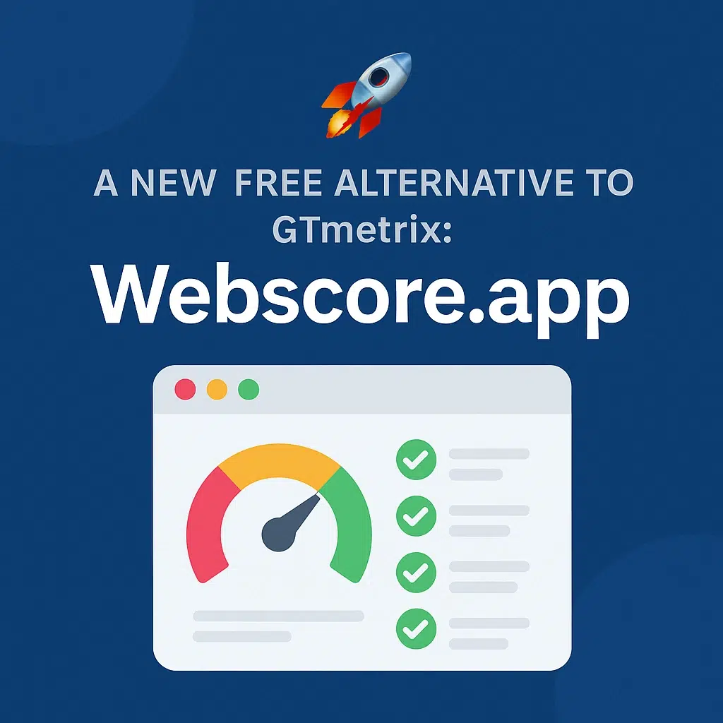 🚀 A New Free Alternative to GTmetrix: Webscore.app